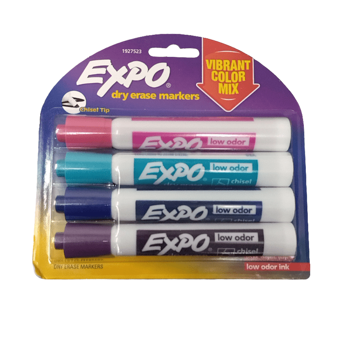 Expo Low Odor | 4ct | Chisel Vibrant Colors