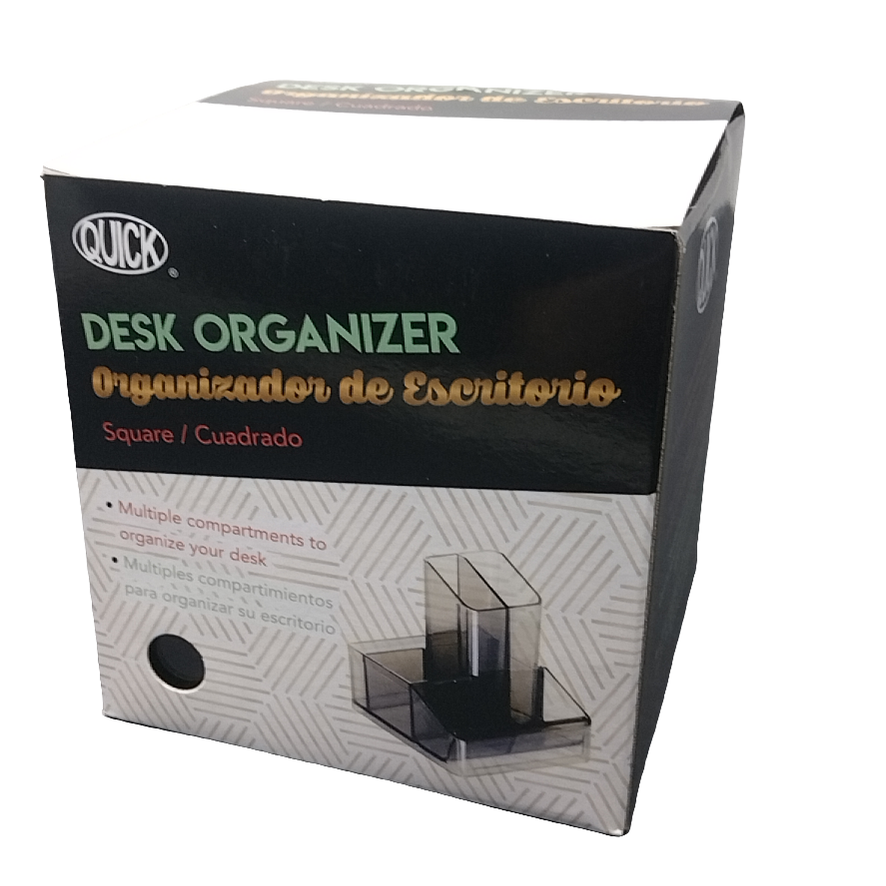 DESK ORGANIZER CUADRADO CLEAR
