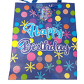 LARGE HAPPY BIRTHDAY BAG RAINBOW-GLITTER ASSORT 4