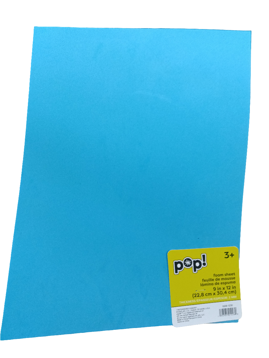 Sea blue foam sheet 9x12 2mm