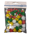 POM POM, ASST. CHRISTMAS COLORS AND SIZES