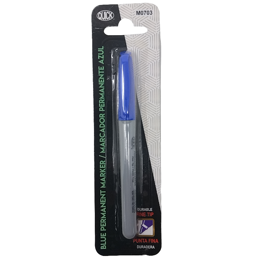 MARCADOR PERMANENTE AZUL FINO