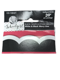 WHITE & BLACK WAVY LINE SCALLOPED BORDERS