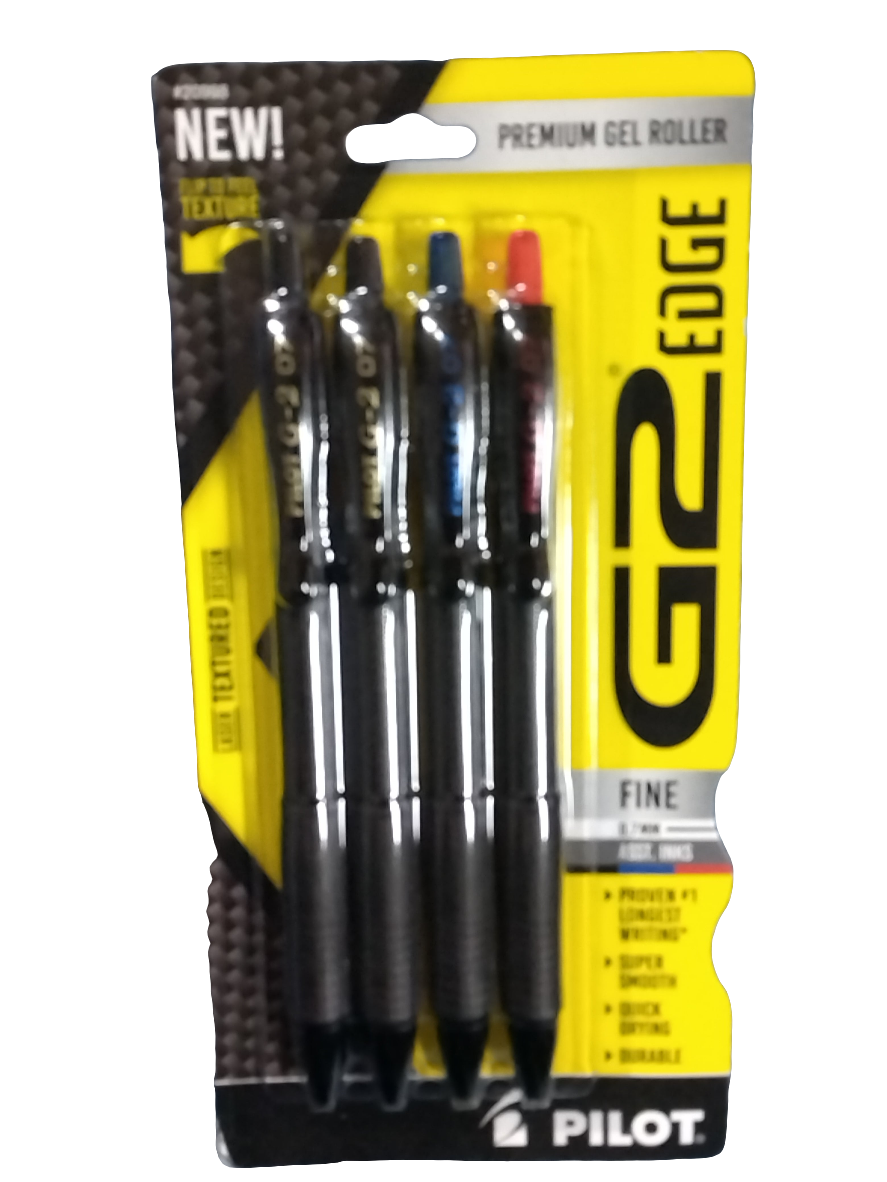 G2 0.7 Edge 4Pk Asst Blk/Blu/Red