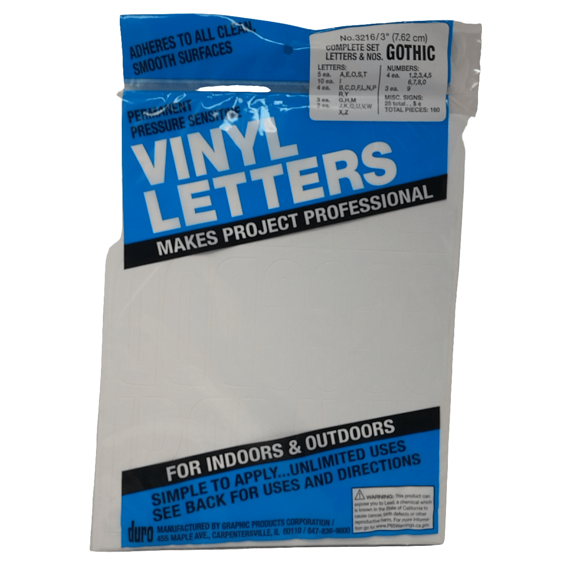 Gothic | Vinyl Letters & Num | D3216