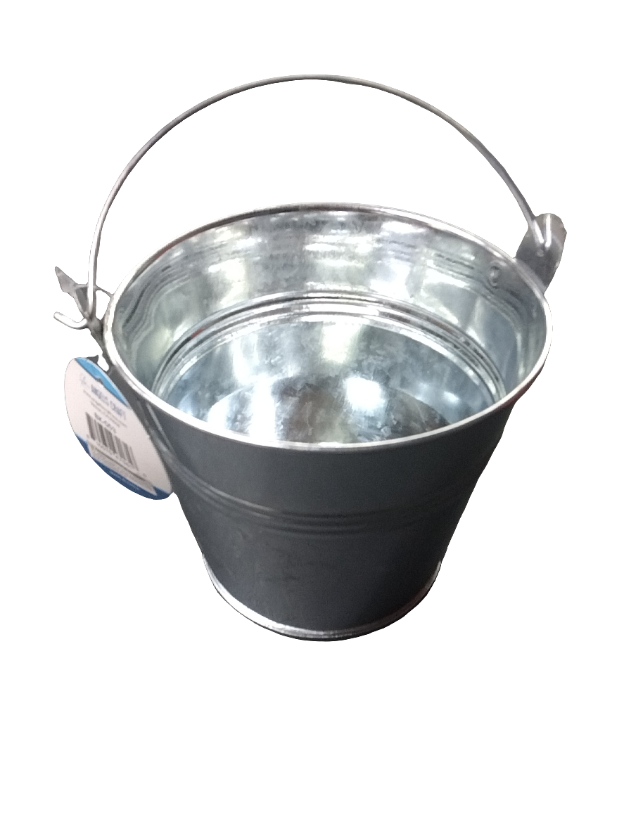 IRON FLORAL BUCKET 4.5X3.7
