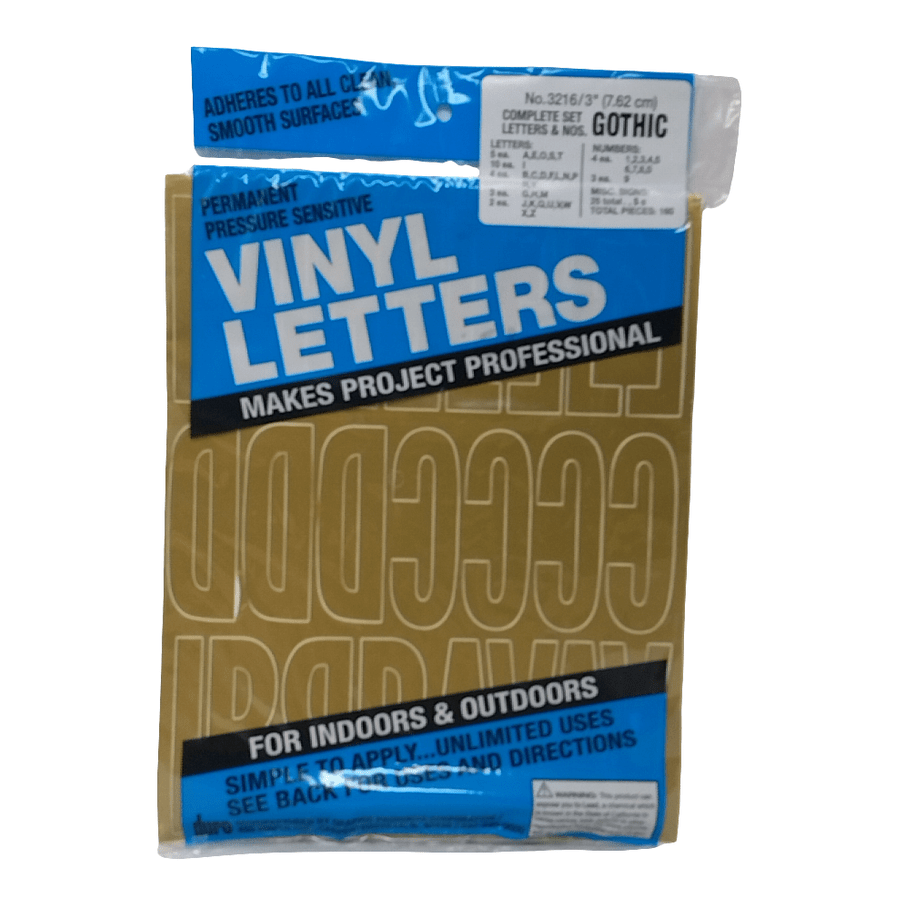 Gothic | Vinyl Letters & Num | D3216