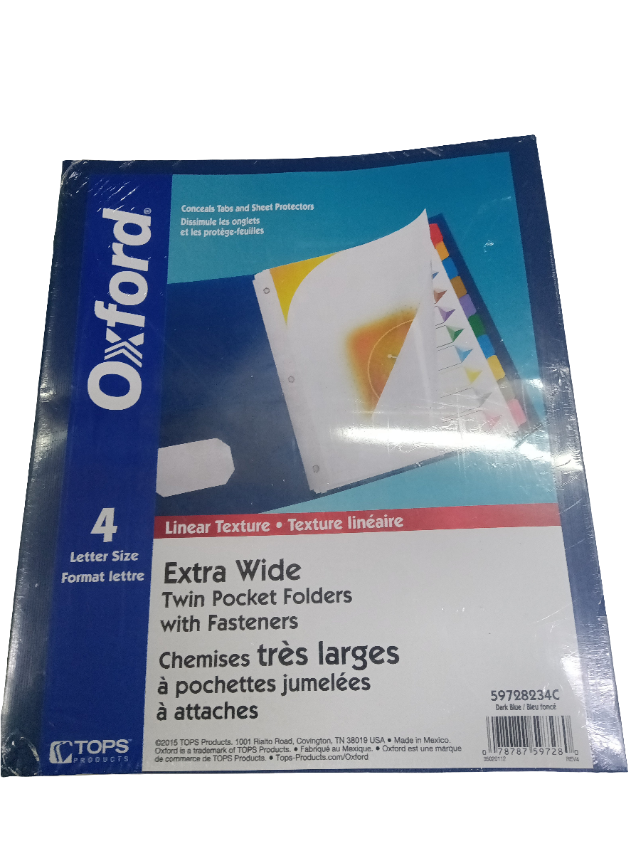 OX REPORT COVER EXTRA WIDE BLUE (PQ.4)