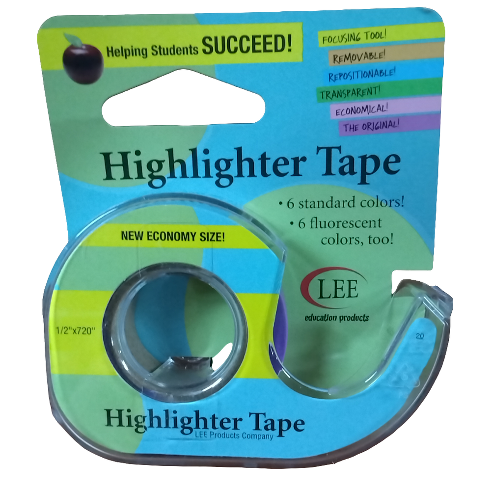 REMOVABLE HIGHLIGHTER TAPE YELLOW