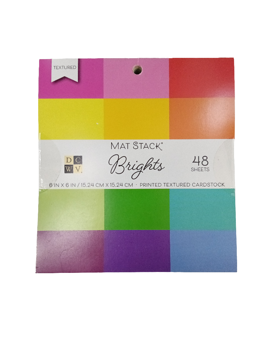 BRIGHTS TEXTURED CARDSTOCK PAPER PAD 6X6