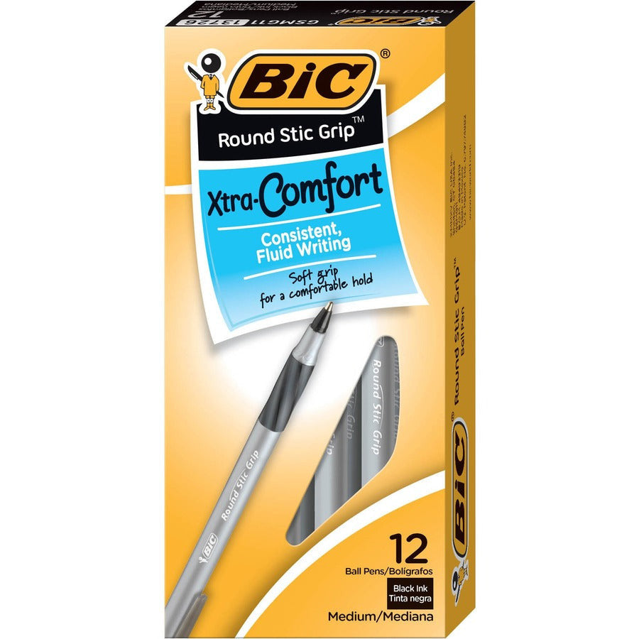 ROUND STIC GRIP NEGRO MEDIUM 12\BX