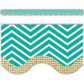 CHEVRON BURLAP SCALLOPED BORDER
