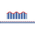 BORDER SCALLOPE NAUTICAL STRIPE