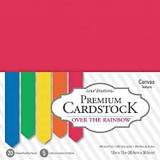 OVER THE RAINBOW CANVAS CARDSTOCK TEXTURE 12X12