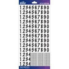 STICKER NUMBER BLACK DOT MEDIUM 390PCS