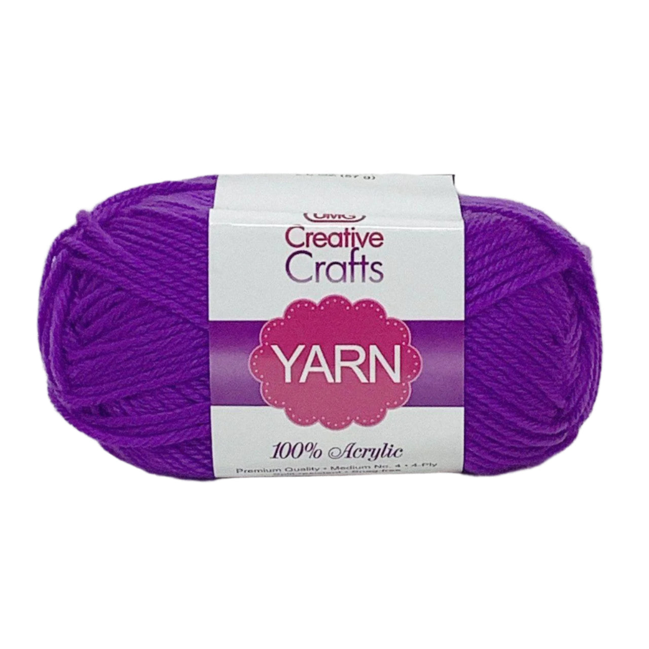 YARN ACRYLIC PURPLE 2OZ