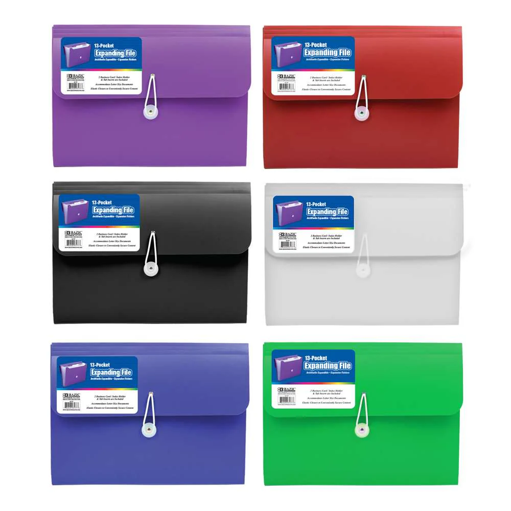 POLY EXPANDING FILE 13 POCKET LTR