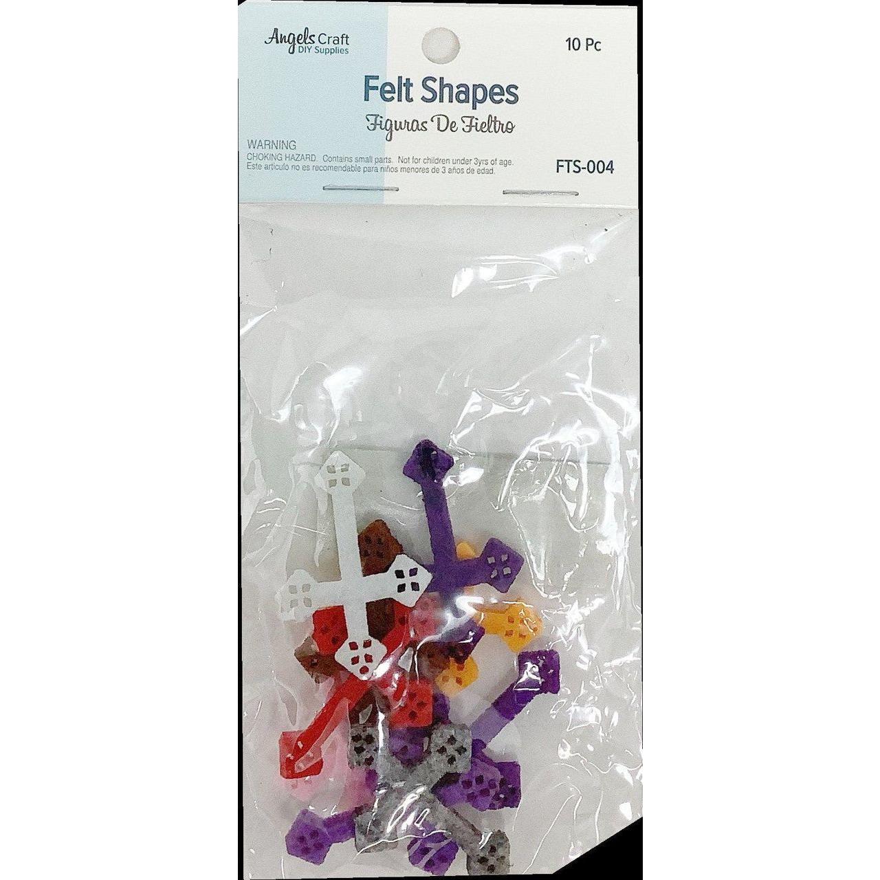 FELT CROSS SHAPE 10 PC