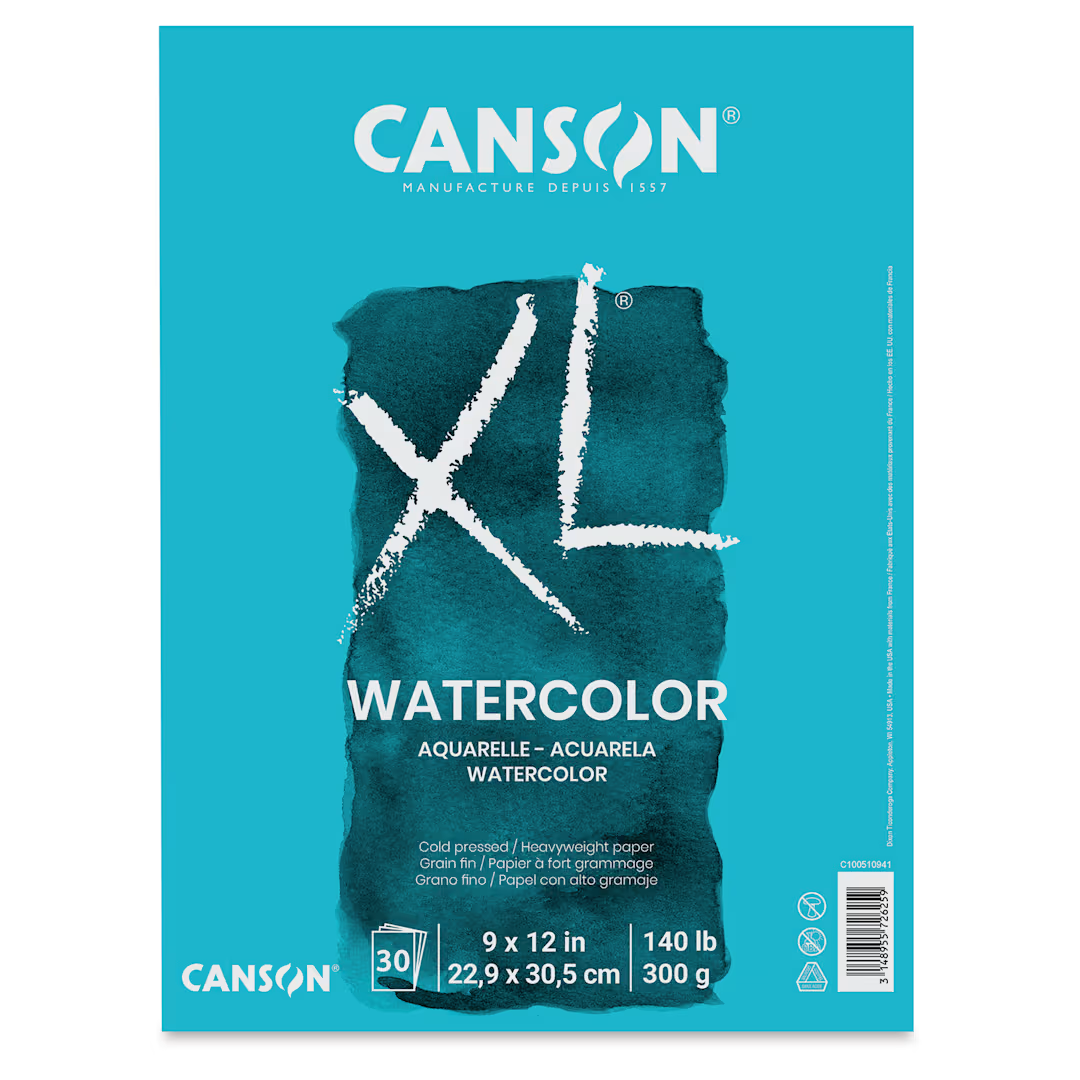Canson XL Watercolor Paper Pad | 9"X12" | 30 Sheets