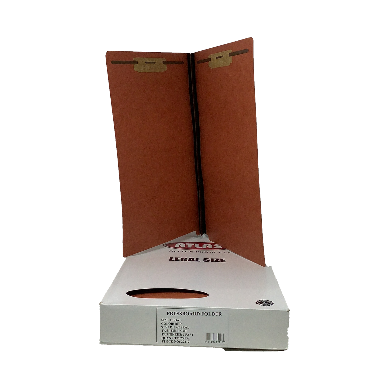 Pressboard Folder Lateral | 2 Fastener | Red
