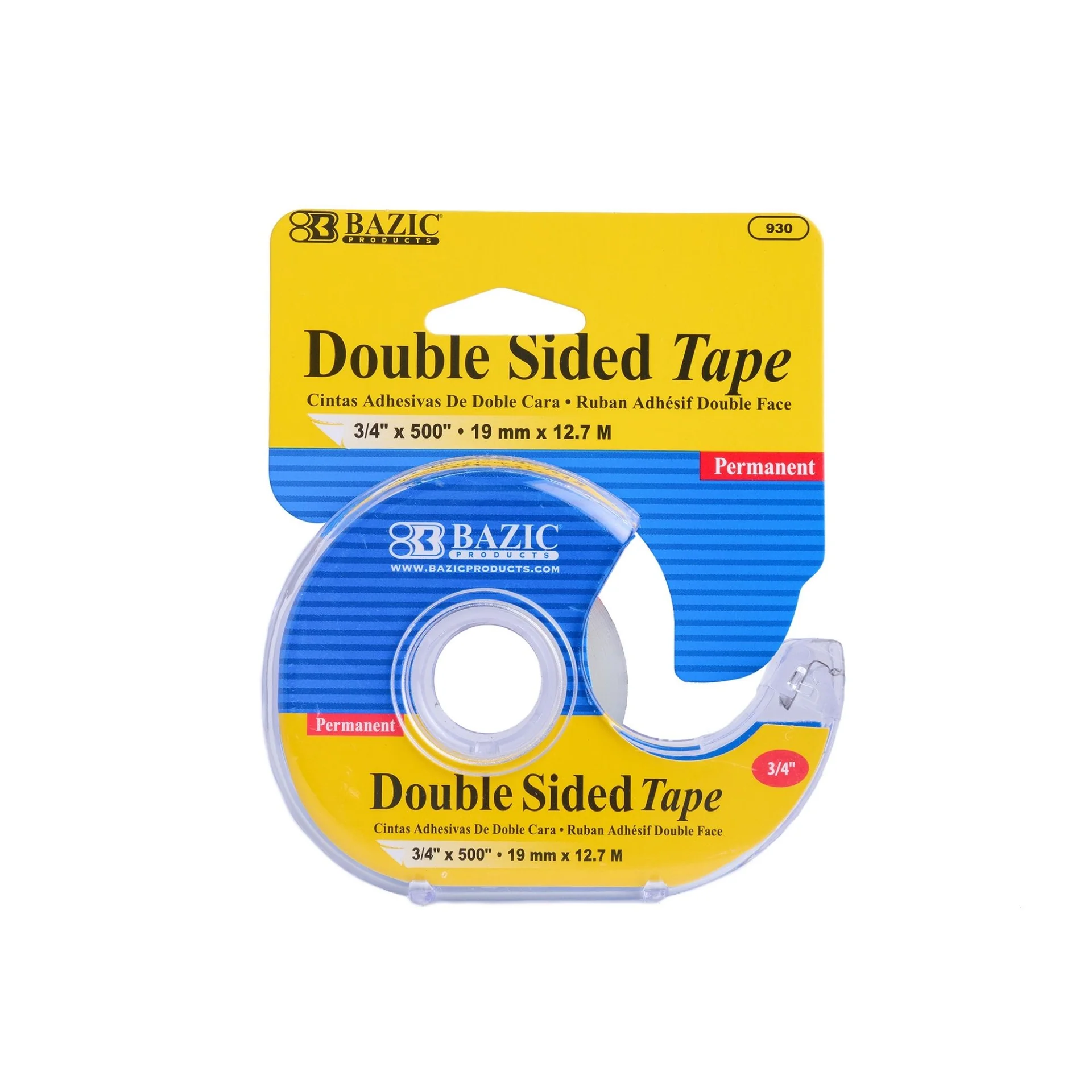DOUBLE SIDE TAPE 3/4" X 500" DISPENSER