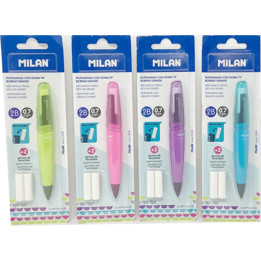 BLISTER ERASER & PENCIL CAPSULE 0.7 MM