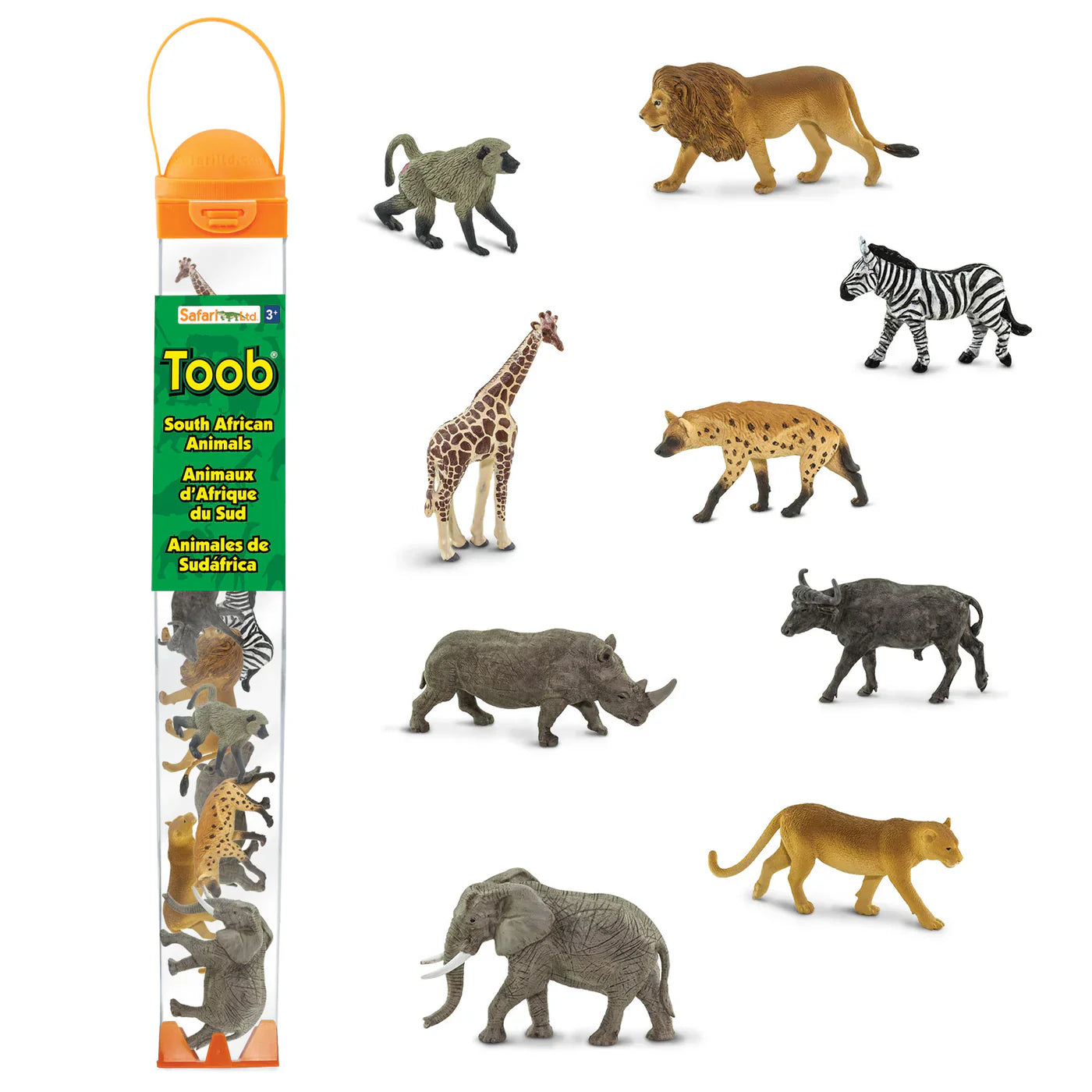 SAFARI SOUTH AFRICAN ANIMALS TOOBS 9PCS