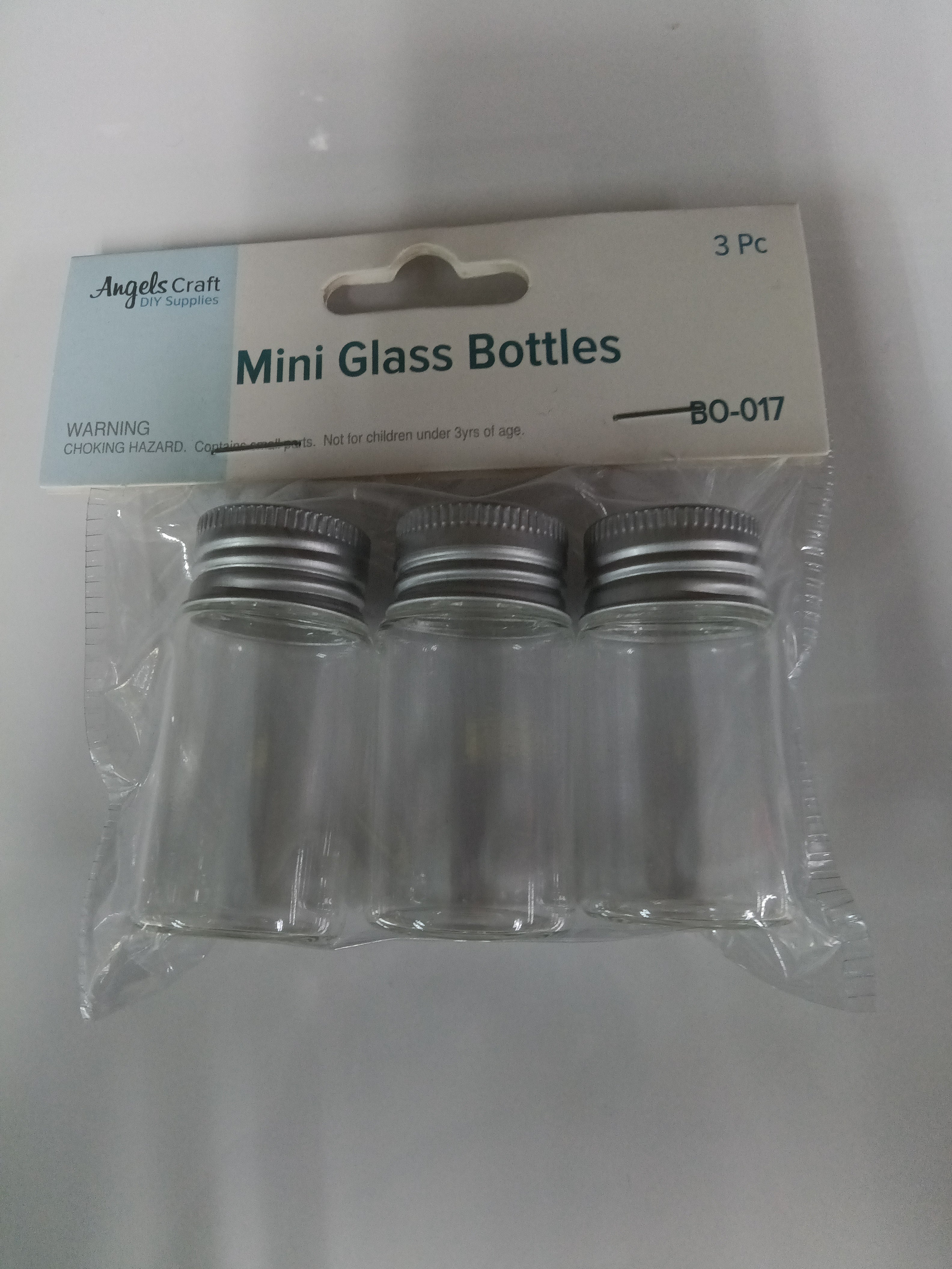 GLASS BOTTLES 3CT 1''X2''