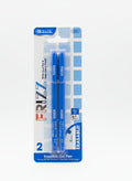 BAZIC Frizz Blue Erasable Gel Pen | 0.7 medium  (2/Pack)