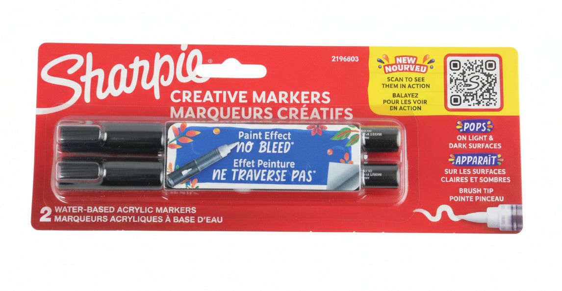 Sharpie Creative Markers Brush | Pqt 2 | White / Black