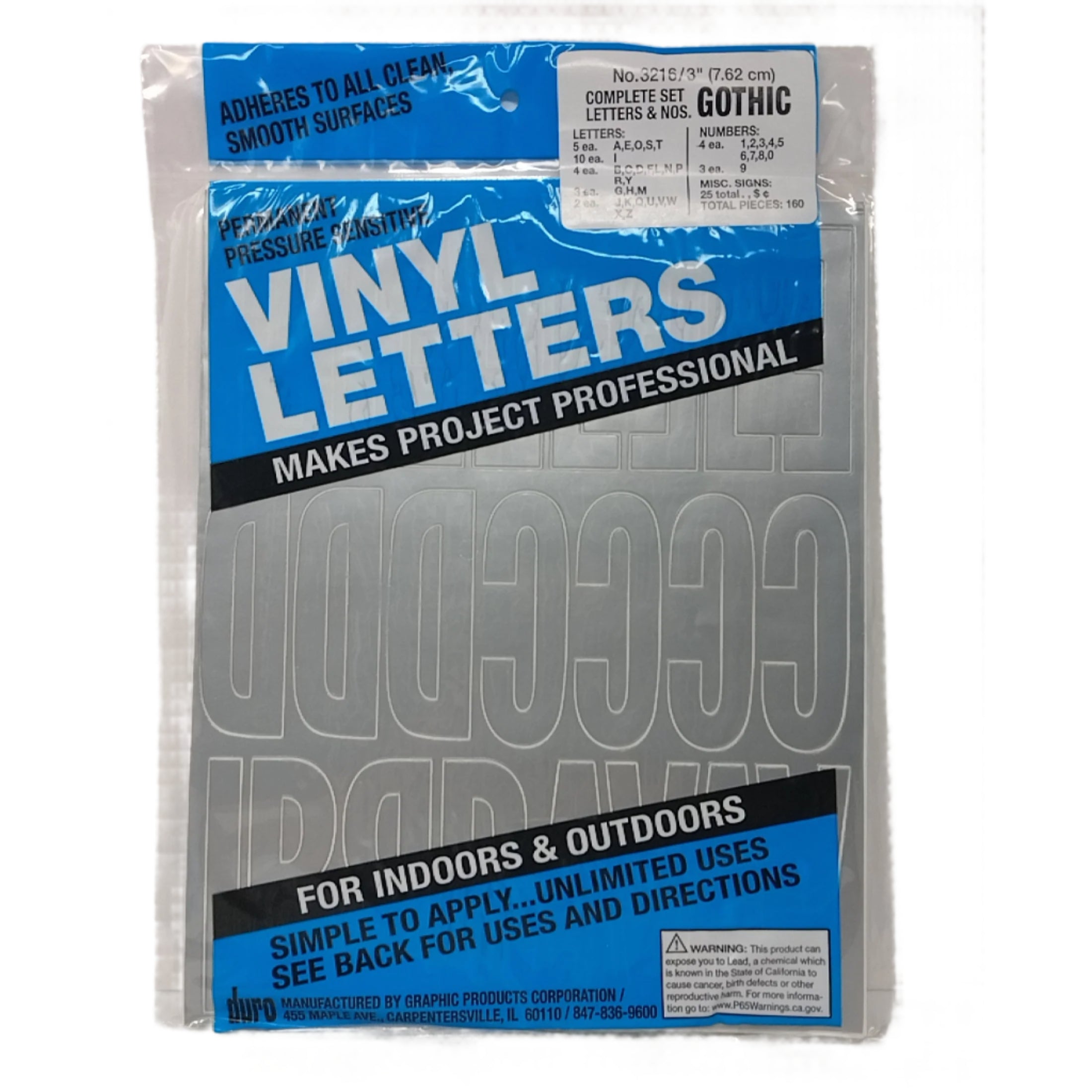 Gothic | Vinyl Letters & Num | D3216