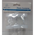 PLASTIC BOTTLE CONTAINER W/WHITE LID 6CT 5CMX2.5CM