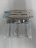 CLEAR GLASS ROUND BOTTLE W/SCREW 3CT 3CMX6CM
