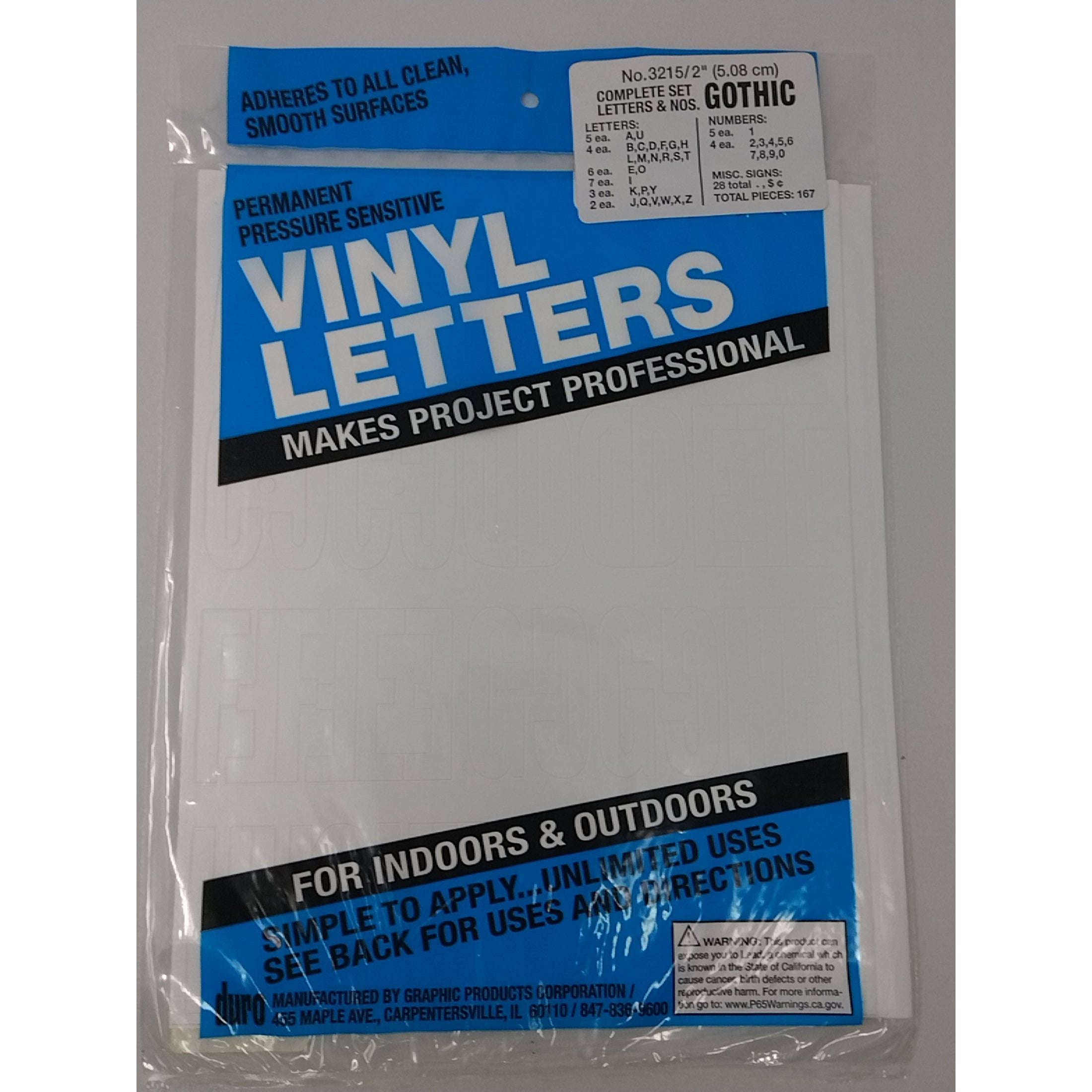 Vinyle Letters & Num | 2"
