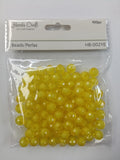 DISCO BEADS WHITE YELLOW 8MM 100 PC