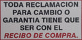 TODA RECLAMACION SIGN