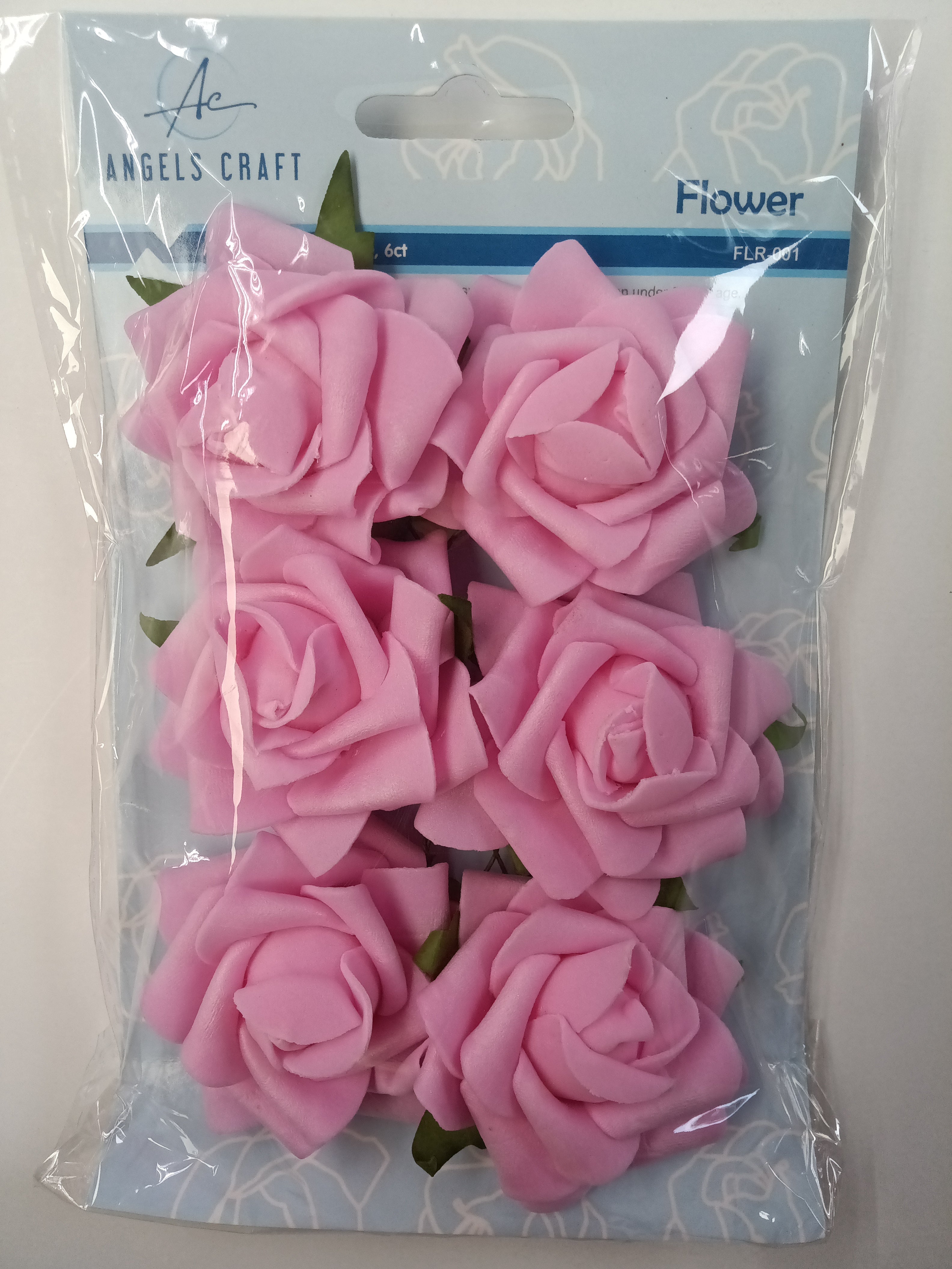 FOAM FLOWER,PINK, 2.5 6CT