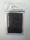 BRAIDED ELASTIC BAND- BLACK 0.20INX10.94YD