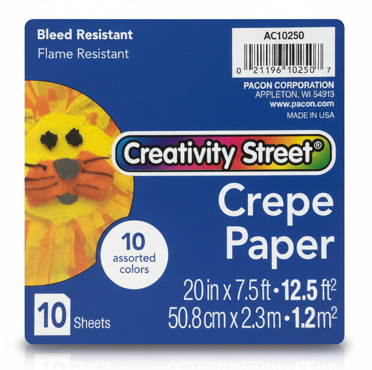 Crepe Fold | 10 Color | Asst CREPE FOLD 10 CLR ASST