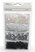 Sequins Kit | White | Silver | Black | Clear | 20g