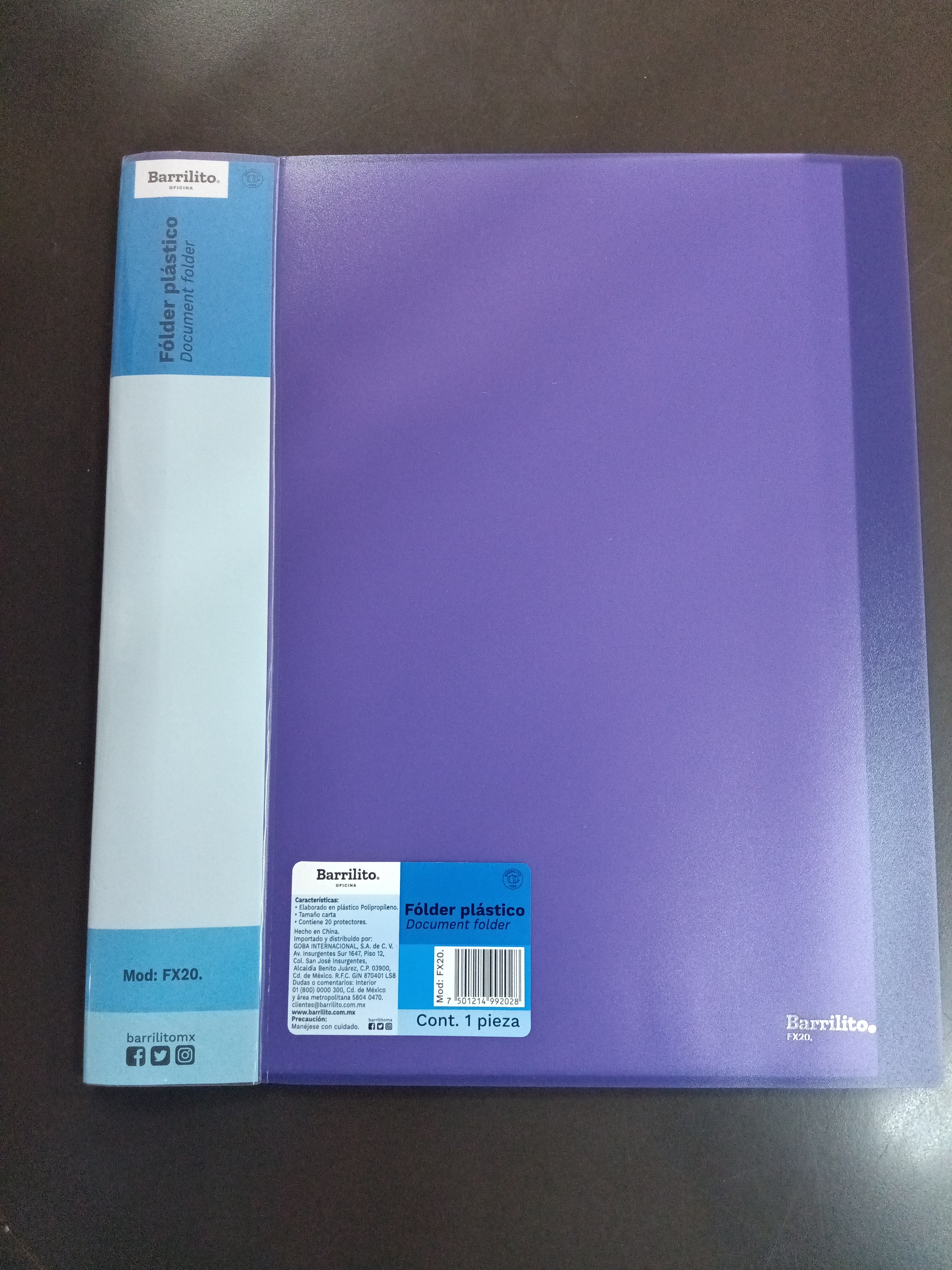 Folder Plastico LTR c/20 sepa