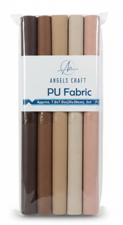 Pu Fabric,Assorment | 5 Colors | 5ct. | 7.9x7.9inPU