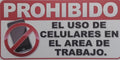 PROHIBIDO EL USO DE CELULARES SIGN
