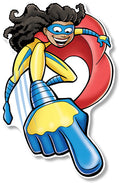 ACCENT POINTING SUPERHERO LARGE DOUBLESIDED