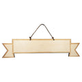 WOODEN BANNER WITH HANGER 10" LONG