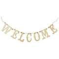 LASER-CUT WOODEN BANNERWELCOME 4.5''X24''