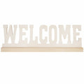 WOOD WORDS WITH BASE-WELCOME 11" LONG